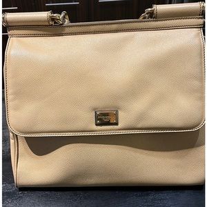 Dolce & Gabbana camel-colored satchel bag